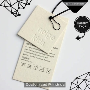 Etiquetas de ropa de tela personalizadas y etiquetas de cinta impresas con sus detalles para marcas / Tarjeta de código de descuento / Etiquetas de tamaño personalizado
