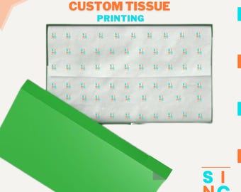 Customized Multicolor Logo printing on Tissue Paper for Branding, Personalized Wrapping Paper