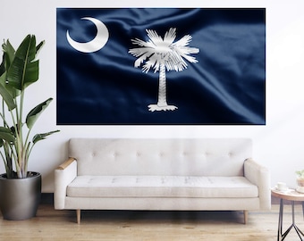 STATE OF SOUTH CAROLINA SC PALMETTO GARDEN BANNER/FLAG 12"X18