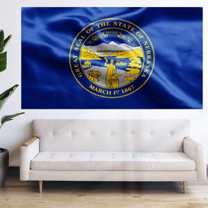 Nebraska State Flag - United States Regional Flag Bandera Tapestry Banner Large Decoration 5x3ft 6x4ft