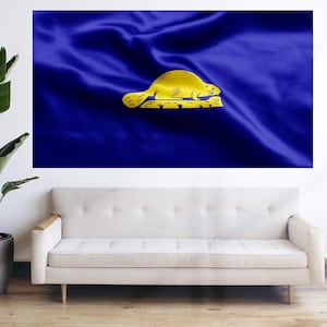 Reverse Oregon State Flag - United States Regional Flag Bandera Tapestry Banner Large Decoration 5x3ft 6x4ft