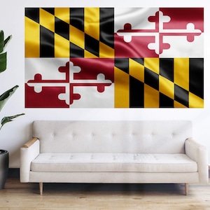 Maryland State Flag - United States Regional Flag Bandera Tapestry Banner Large Decoration 5x3ft 6x4ft