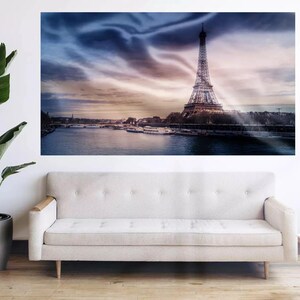 Eiffel Tower Flag Paris City Skyline Flag Bandera Tapestry Banner Large Decoration