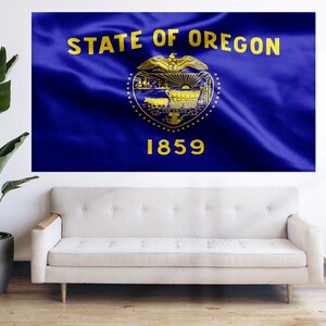 Oregon State Flag - United States Regional Flag Bandera Tapestry Banner Large Decoration 5x3ft 6x4ft
