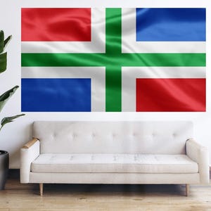 Groningen Flag Tapestry: Netherlands Regional Banner