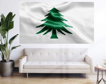Massachusetts State Ensign Flag Tapestry Banner