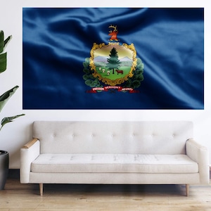 Flaga stanu Vermont - Flaga regionalna Stanów Zjednoczonych Bandera Gobelin Baner Duża dekoracja 5 x 3 stopy 6 x 4 stopy