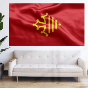 Occitanie Flag France Flag Drapeau -  French Regional Flag - Flag Bandera Tapestry Banner Large Decoration