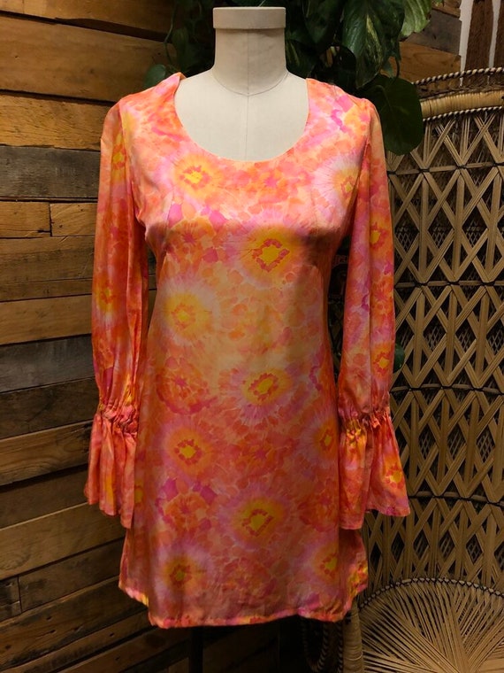 60’s Handmade Tue Dye Mini Dress
