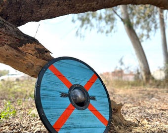 Rustikales, altes Holzschild für die Wikinger: Nordisches Cosplay, Valhalla Dekor