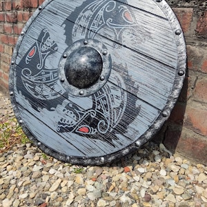 shields home decorational shielddieval viking dragon shields fenrir grey wolf authentic battle worn viking shields home decorational shield