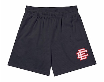 Men's Mesh Basketball Shorts - Breathable Polyester, Loose Fit