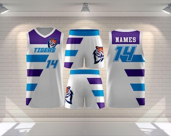 Uniformes personalizados para niños / Camiseta sin mangas y pantalones cortos para partidos de baloncesto juvenil / Equipación de equipo de doble cara