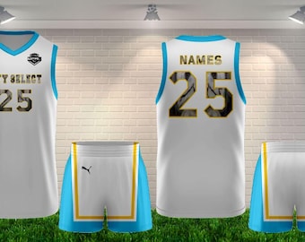 Custom Basketball Uniform: Personalized Team Jersey & Shorts