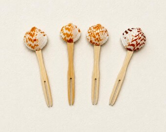 Shell Bamboo Mini Appetizer Forks