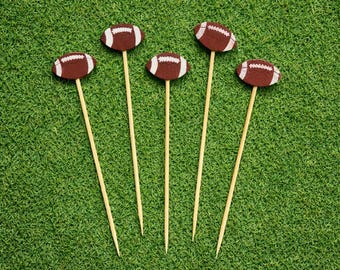 Football Cocktail Picks, Bamboo Appetizer Toothpicks