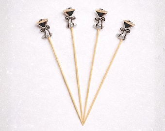 Espresso Martini Cocktail Picks, Bamboo Toothpicks, Appetizer Skewers, Tini Bit Older Party