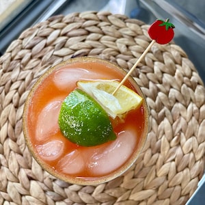 Tomato Cocktail Picks, 5" Decorative Bamboo Toothpicks for Appetizers, Drinks & Parties image 3