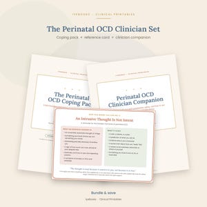 Perinatal OCD Clinician Set | Coping Pack, ERP, ACT Worksheets (Commercial Use)