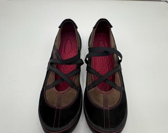 Privo Womens Mary Jane Shoes Black Leather Comfort Flats Size 9M