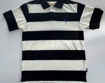 Polo vintage de Abercrombie and Fitch para hombre, talla M, azul marino y blanco a rayas, Hong Kong