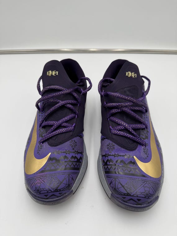 Nike KD 6 BHM 2014 Purple Gold Black History Month Size 7Y  display picture 1