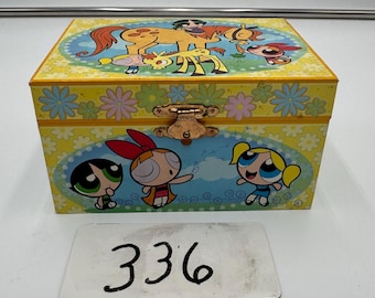 Vintage Powerpuff Girls Musical Jewelry Box Tri Star 2003 Cartoon Network Rare Find