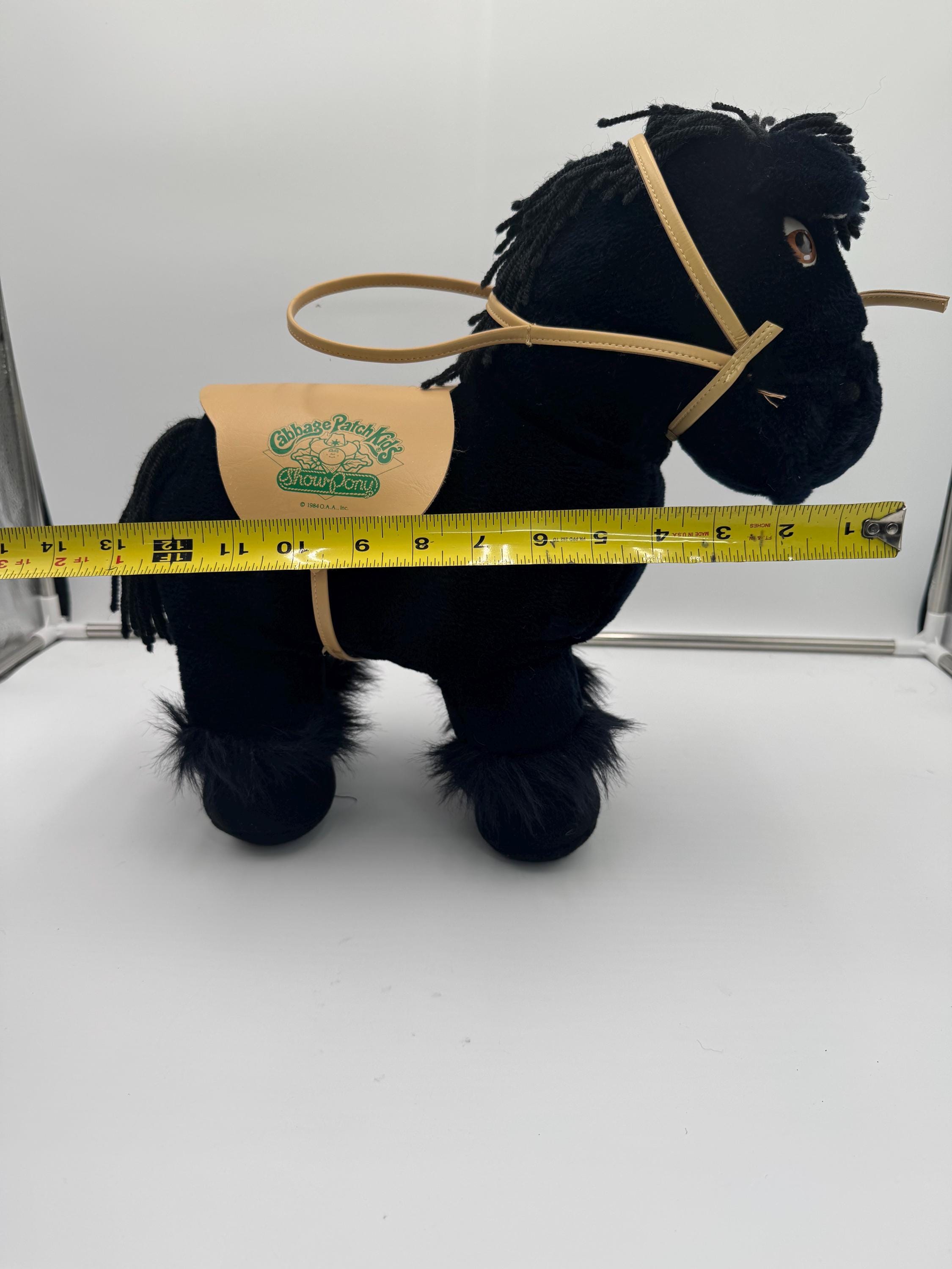 Vintage 1984 Cabbage Patch Kids Show Pony Ebony Black Plush Horse