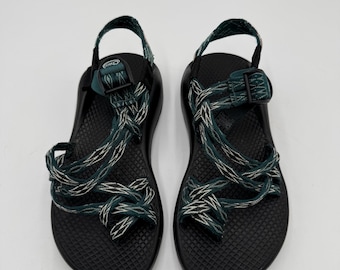 Chaco Z Cloud Sport Sandals Womens Size 5 Green Black Hiking Water Shoes