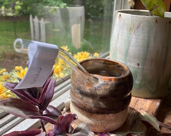 Handmade ceramic bubble coffee cup