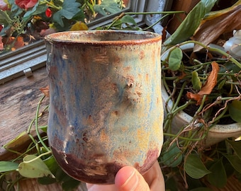 Handmade ceramic bumpy cup