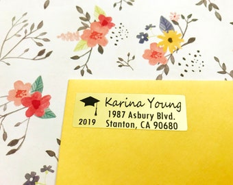 Class of 2022 Personalized Return Address Labels-Graduation Invitation, Graduation Party