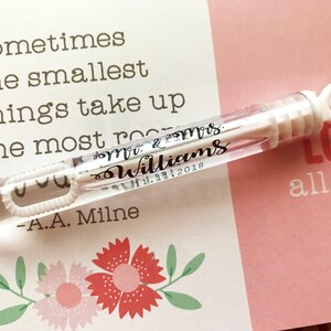 Mr and Mrs Bubble Wedding Bubble Tube Labels, Bubble Wand Labels, Wedding Favors