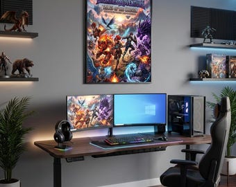 Palworld Inspired Fan Art Poster - Epic Palworld Anime Style Wall Art | "Tales of the Chosen" Fantasy RPG Art Poster | Video Game Wall Decor