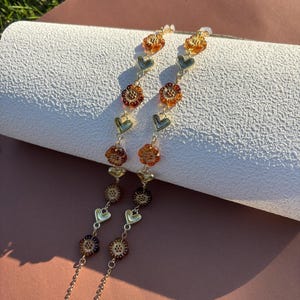 Retro Acryl Blumen Brillenkette, Blumen Brillenkette, Sonnenbrillen Kette