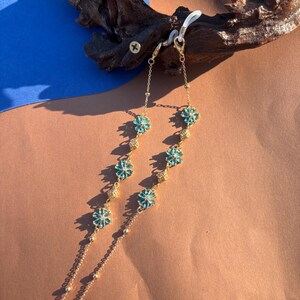 Blaue Blume Brillenkette, Brillenkette, Brillenkette, Charm Kette, Damen Brillenkette,