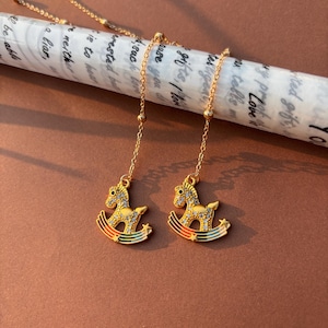 Niedliche bunte Pony Anhänger Brillenkette, süße Brillenkette, Sonnenbrillen Kette Zubehör, interessante Brillenkette, Geschenk für die Familie