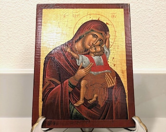Jesus and Mary Byzantine Icon | Religious Art