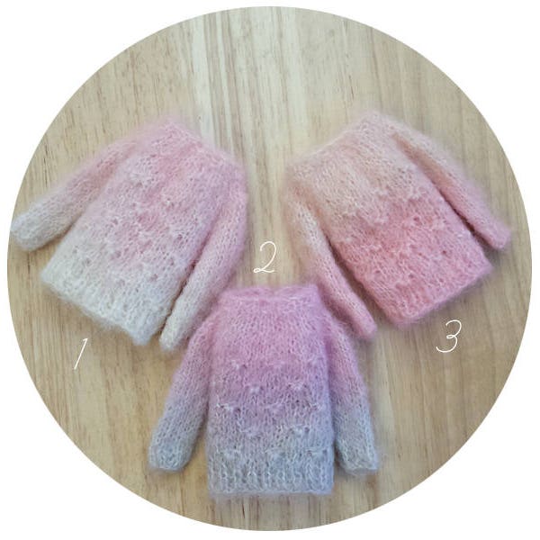 Blythe OOAK ręka barwnik gradientu swetry