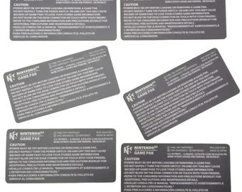 Nintendo 64 Back Replacement Labels/Stickers
