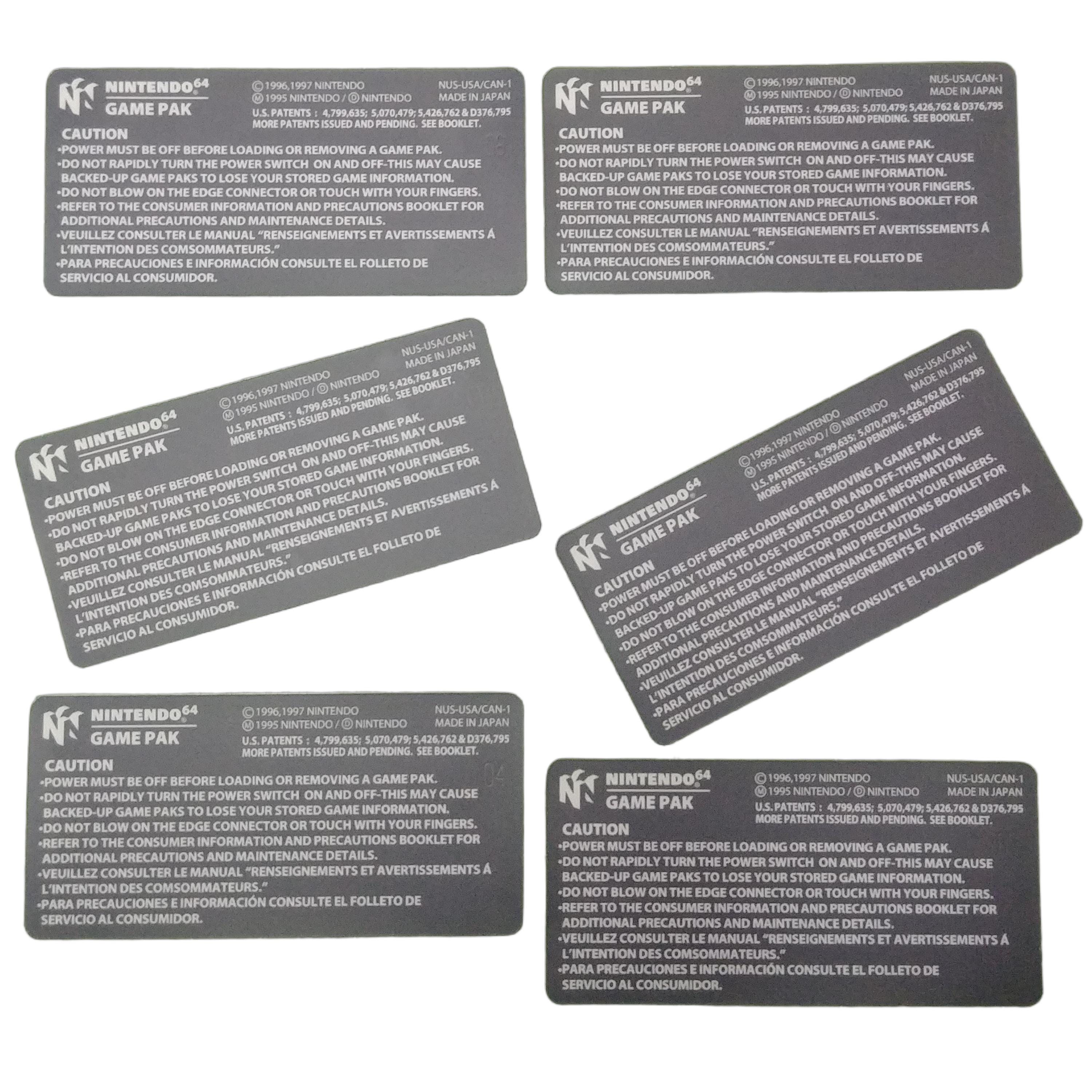 N64 Replacement Rear Label - Etsy