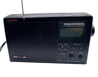 Sangean Black CCRadio plus Portable Radio Am Fm TV Weather Dx Receiver Read