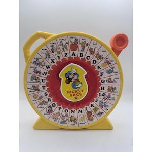 Vintage Mattel See &#39;N Say Disney Mickey Mouse ABC&#39;s Learning Toy 1989 Tested
