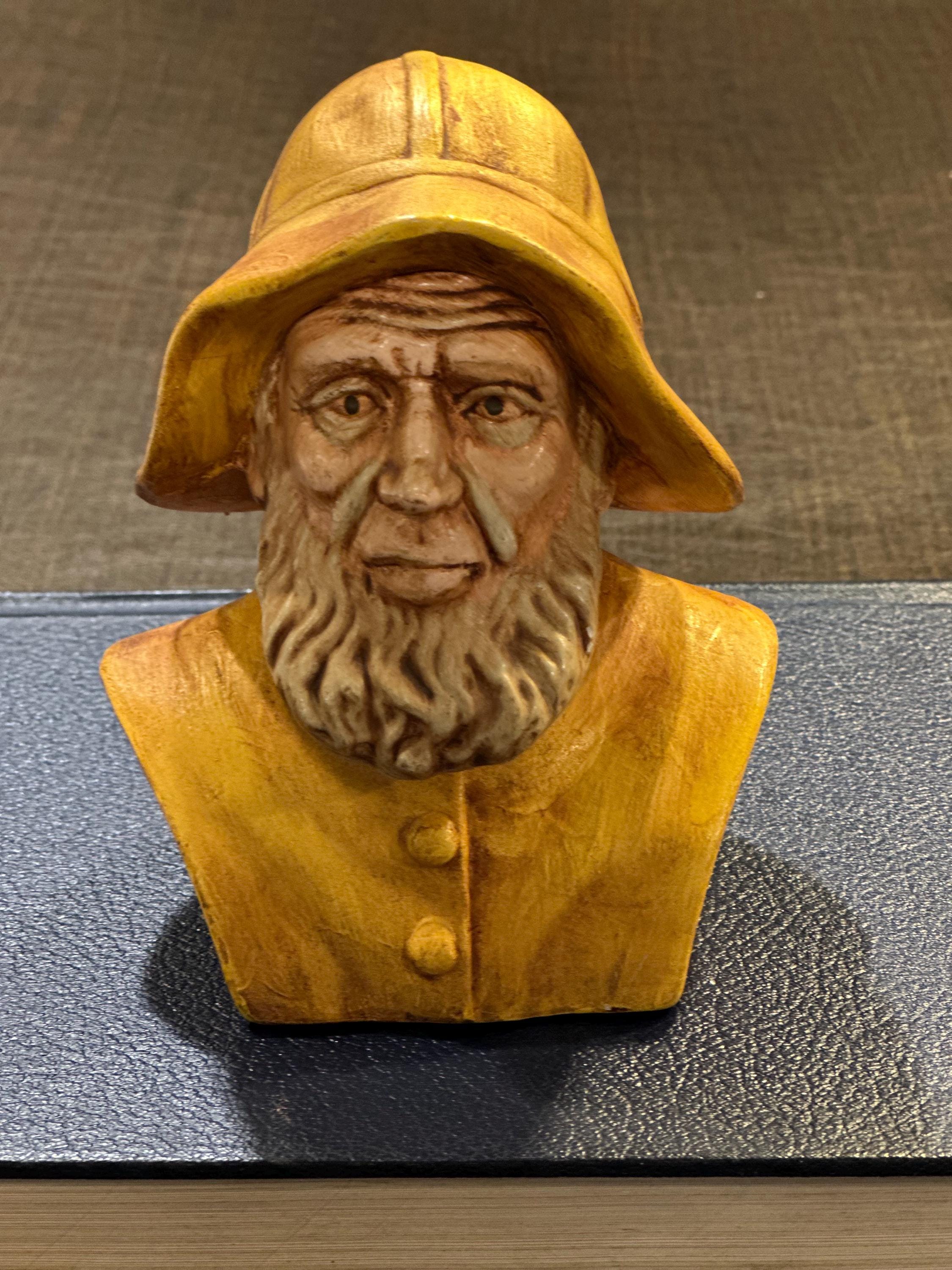 Ceramic Fisherman Figurine - Etsy
