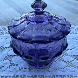 Fenton Purple Candy Dish - Etsy