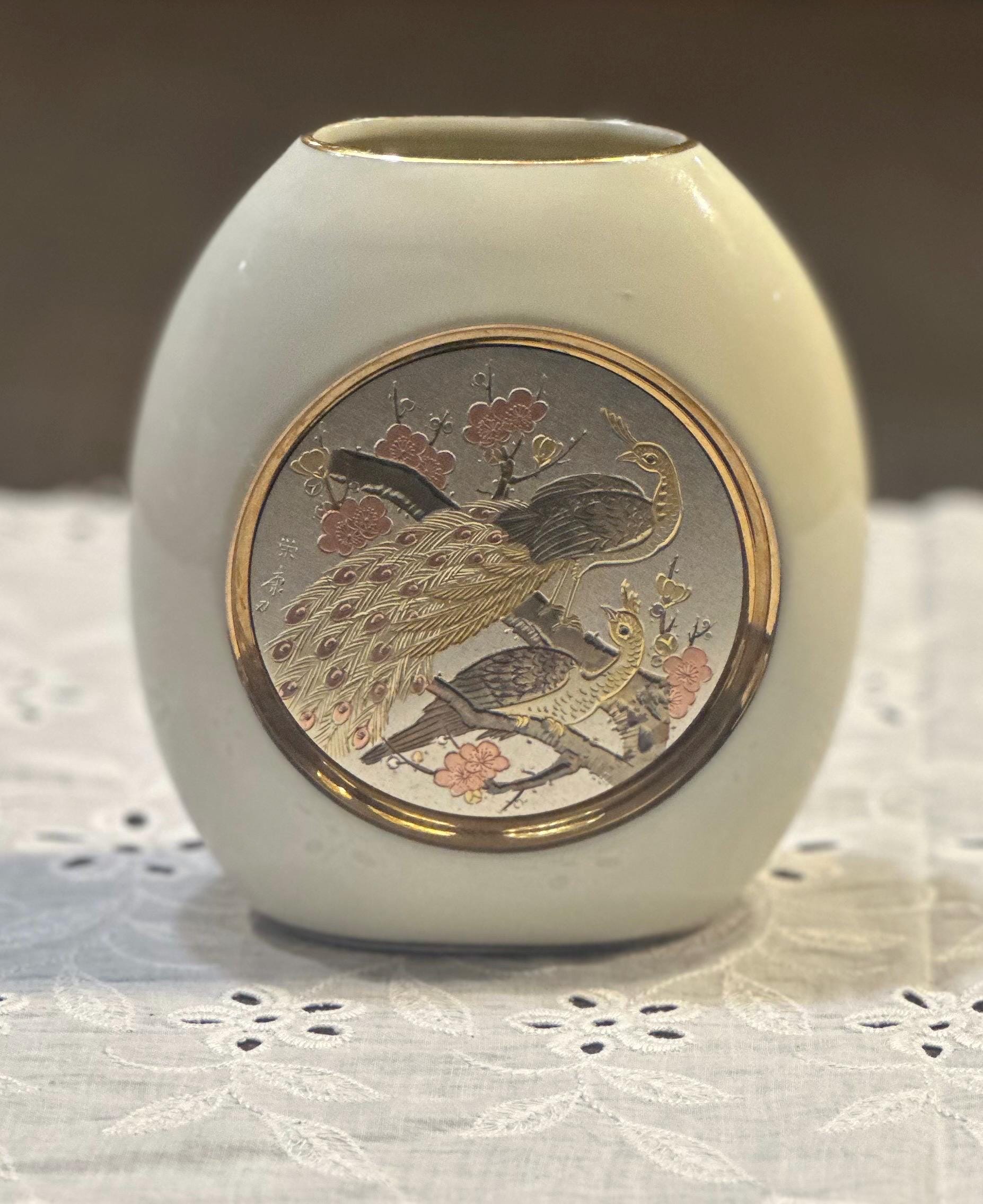 THE ART OF CHOKIN 彫金 花瓶 飾り物 Chokin Vase - Etsy