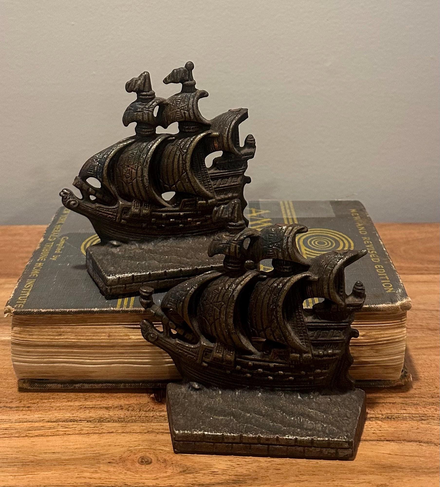 thumbnail image 2 of Midwest Craft House Rustic Cast Iron Bookends - Book Shaped Decor For Farmhouse Office 2 of 5