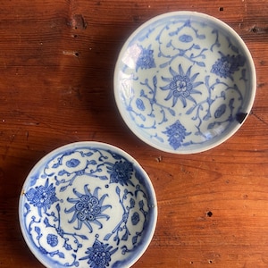 Blue and White ‘Qing Dynasty’ pair of Chinese Antique Porcelain Plates