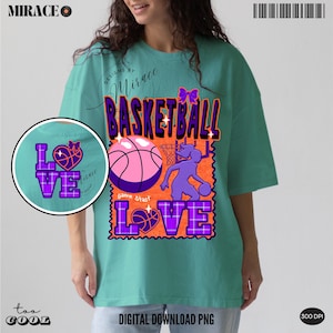 Neon Preppy Basketball PNG, projekt sublimacji, plik PNG z okazji meczu koszykówki do sublimacji, natychmiastowe pobieranie, pobieranie cyfrowe