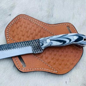 handmade cowboy bull cutter knife rasp knife, gift for men, EASTER gift, gift for her, gift for him,cowboy knives with pancake leather sheat